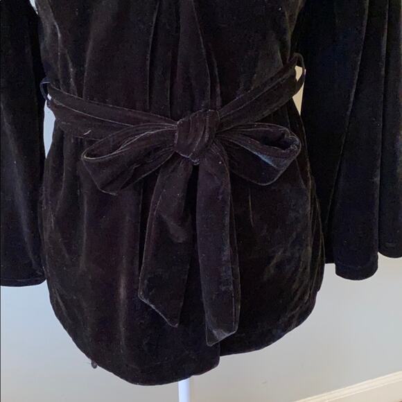 NWT Felina Black Velour Wrap Top Size Small - Picture 4 of 6